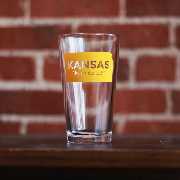 Kansas Not That Bad Pint Glass