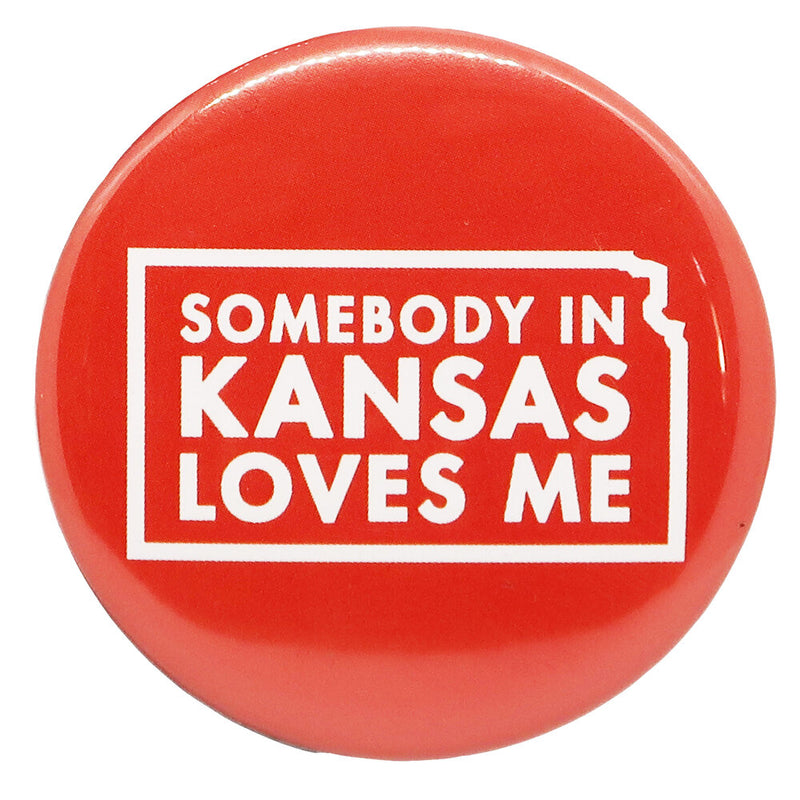 Somebody in Kansas Loves Me Red Magnet