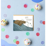 Grizzly Bear Cupcakes Birthday Card