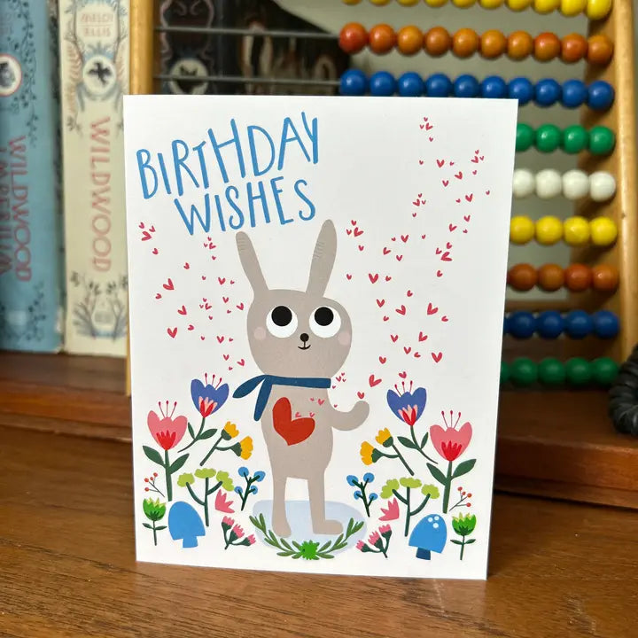 Happy Birthday Bunny Wishes Greeting Card