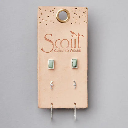 Courtney Stud Trio- Silver Earring Set