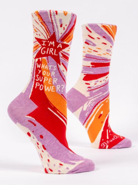 I'm a Girl, What's Your Superpower? Women's Socks