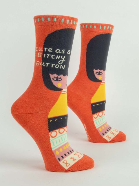 Cute As A Bitchy Button Women's Socks