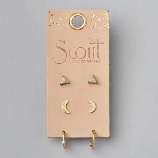 Ella Stud Trio - Gold Earring Set