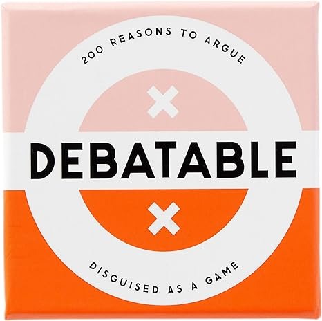 Brass Monkey Debatable Game Set;200 Two-Sided Game Cards for Things to Argue About
