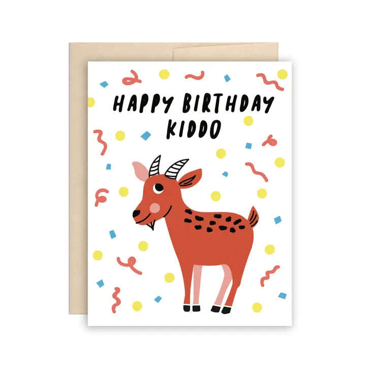 Goat Kiddo Birthday Greeting Card