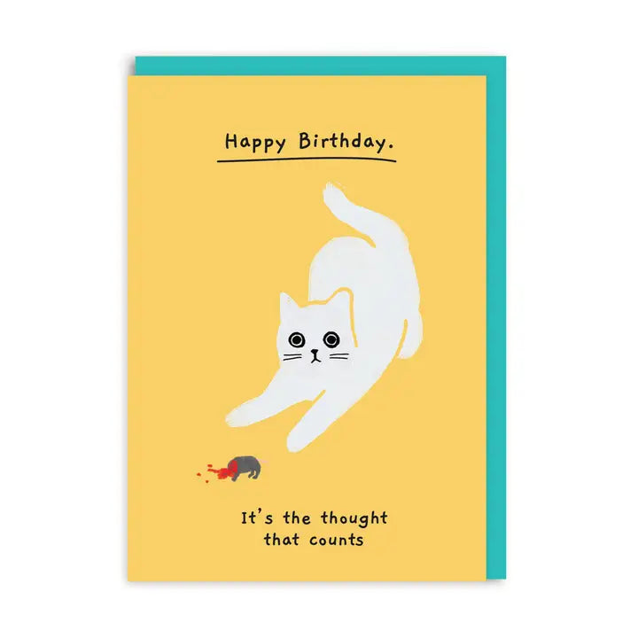 Birthday, It's the Thought That Counts Greeting Card