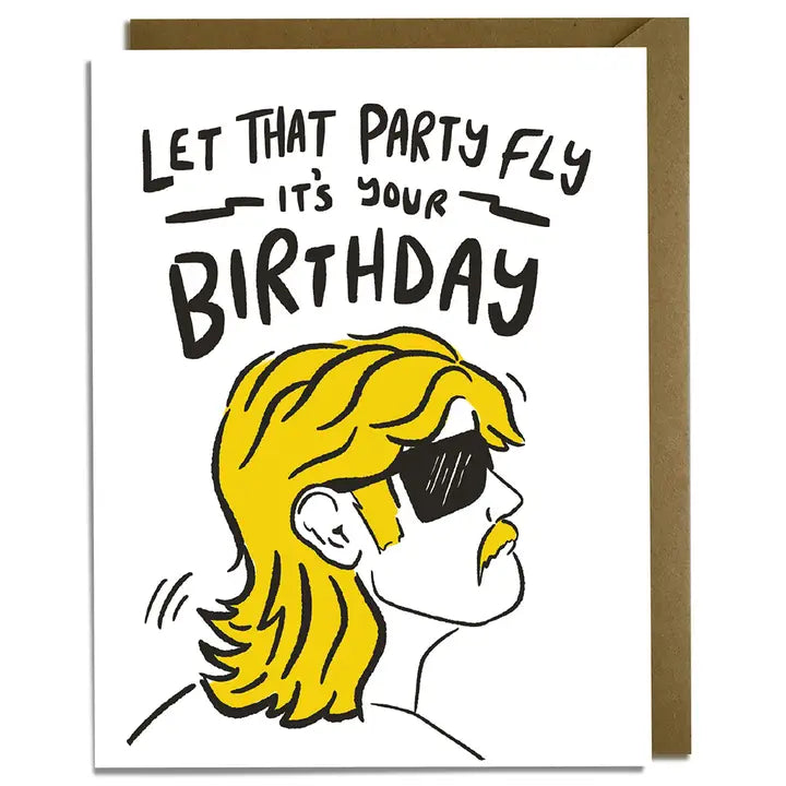 Mullet Birthday Card