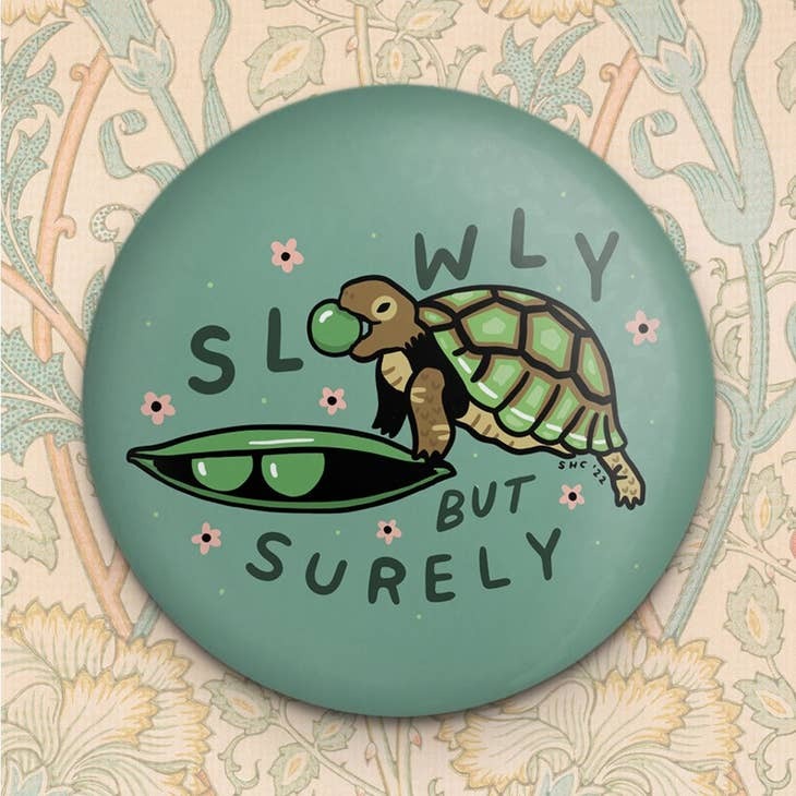 Stay Home Club Slowly Turtle Magnet