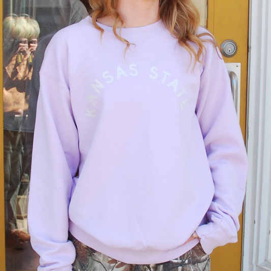 Kansas State Arch Sweatshirt Lavender