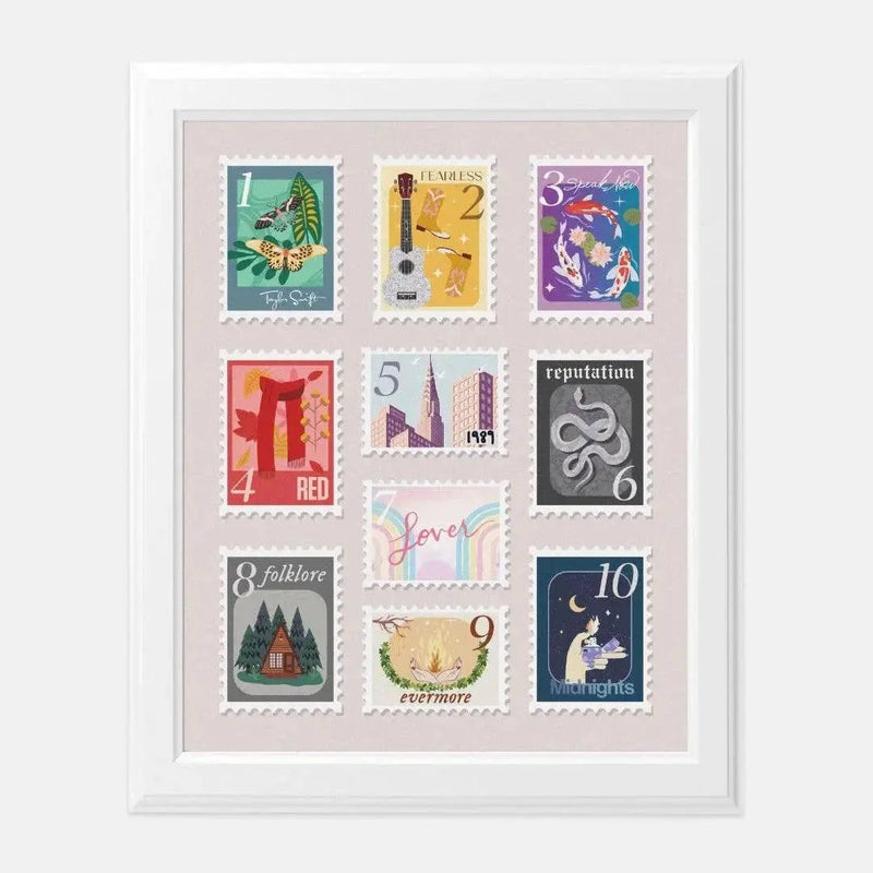 Taylor Swift Eras Tour Stamps Art Print 2