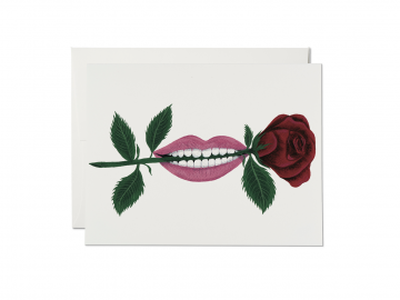 Rose in Mouth Card