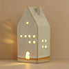 Rustic Ceramic House LED Decoration