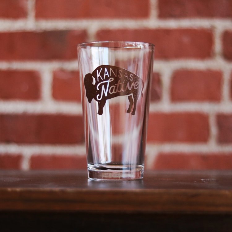 Kansas Native Pint Glass