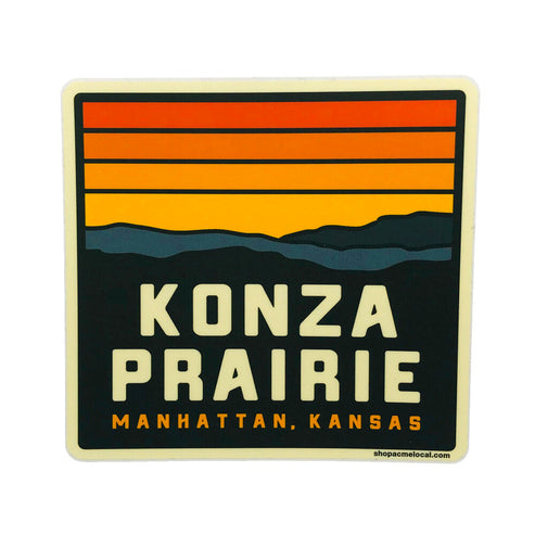 Konza Prairie Sunset Square Sticker
