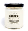 Whiskey River Scorpio Astrology Candle