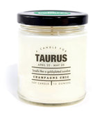 Whiskey River Taurus Astrology Candle