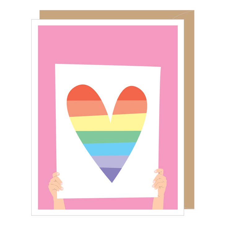 Rainbow Heart Love  Card
