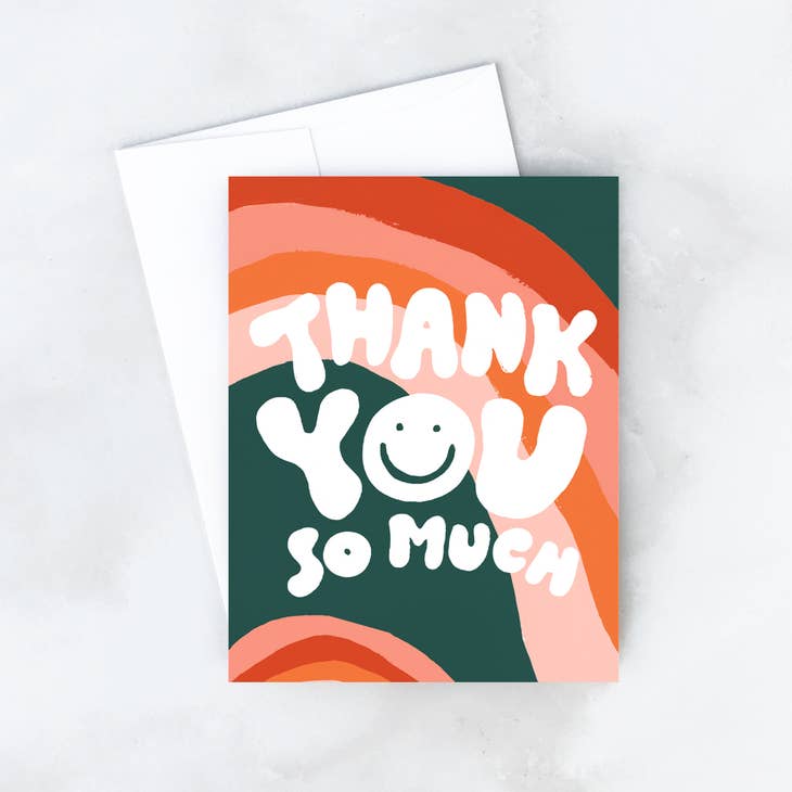 Wavy Thank You Card - Boxed Set of 8