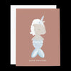 Born Awesome Unimermaid Greeting Card