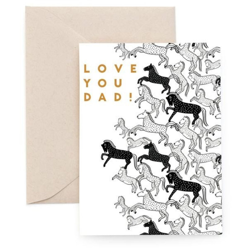 Love You Dad Horses, Card