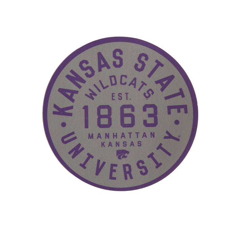 1863 Circle K-State Sticker - Grey