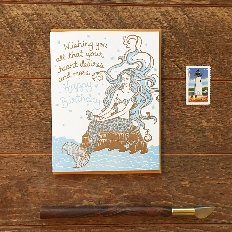 Mermaid Birthday, Card