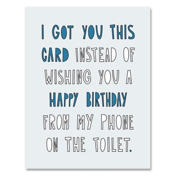 Toilet Birthday Card